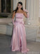 Cute Sweetheart Sleeveless Mermaid Satin Long Evening Prom Dresses Online, OLP714