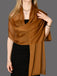 Brown Chiffon Evening Shawl Formal Dress Wrap