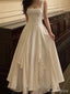 Gorgeous Square Sleeveless A-line Satin Long Prom Dresses Online, OL502