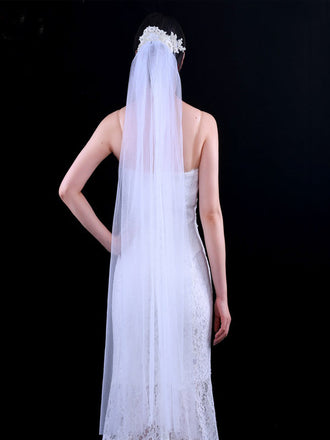 Elegant Handmade Exquisite Long Bridal Veil