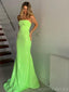 Soft Sweetheart Sleeveless Mermaid Satin Evening Prom Dresses Online, OLP810