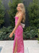 Soft Spaghetti Strap Sleeveless Mermaid Satin Evening Prom Dresses Online, OLP814