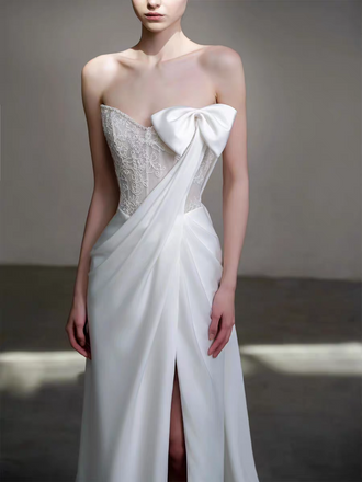 Elegant White Sweetheart Mermaid Long Prom Dress Ideas, Evening Party Dresses, OLP1374