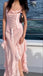 Popular Pink Spaghetti Strap Mermaid Long Prom Dress Ideas, Evening Party Dresses, OLP1508