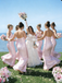 Sexy Strapless Satin Bridesmaid Dresses Slim Fit Mermaid Maid of Honori,BG960