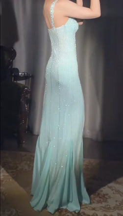 Elegant V-Neck Mermaid Long Prom Dress Ideas, Evening Party Dresses, OLP1539