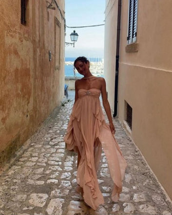 Elegant Pink Sweetheart A-Line Long Prom Dress Ideas, Evening Party Dresses, OLP1294