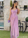 Unique Sweetheart Lavender Prom Dress Pleated Chiffon Wrap Silhouette Lace Details,OLP2057