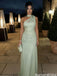 Elegant Green One Shoulder Prom Dress Sequin Embroidered Sheer Mesh Gown,OLP2084