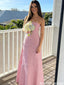 Beautiful Strapless Pink Pleated Chiffon Prom Gown Flattering A-Line Shape,OLP2143