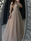 Elegant Pink Off-Shoulder A-Line Long Prom Dress Ideas, Evening Party Dresses, OLP1561