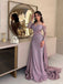 Unique Purple Off-Shoulder Mermaid Long Prom Dress Ideas, Evening Party Dresses, OLP1518