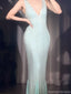 Elegant V-Neck Mermaid Long Prom Dress Ideas, Evening Party Dresses, OLP1539