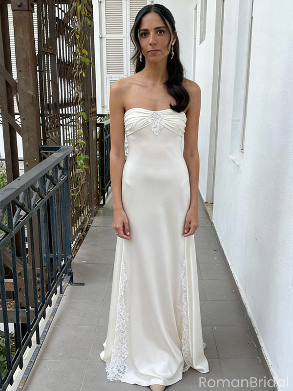 Elegant White Sweetheart Mermaid Long Prom Dress Ideas, Evening Party Dresses, OLP1653