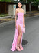 Simple Sweetheart Sleeveless Mermaid Satin Long Prom Dresses For Party Online, OL416