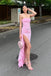 Cute Sweetheart Sleeveless Mermaid Satin Long Evening Prom Dresses Online, OLP773