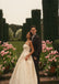 Elegant Ivory Spaghetti Strap Sleeveless Long Wedding Dresses With Sweep Trailing,WD0571