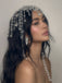 Bridal Crystal Rhinestone Head Chain Sparkling Tassel Headband