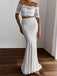 Newest Two-pieces Mermaid Half Sleeves Full Lace Long Wedding Dresses, WD0479