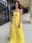 Soft Sweetheart Sleeveless A-line Satin Evening Prom Dresses Online, OLP914