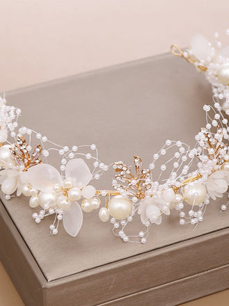 Bride Hair Band New Fashion Pearl Flower Hair Band