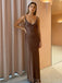 Soft Spaghetti Strap Sleeveless Mermaid Satin Evening Prom Dresses Online, OLP1077