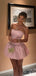 Cute Pink Sweetheart A-Line Short Sleeveless Homecoming Dresses For Birthday Party,HD1169