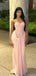Classy Blush Pink Corset Prom Dress Strapless Ruched Jersey Mermaid Formal Gown,OLP1769