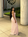 Classy Blush Pink Corset Prom Dress Strapless Ruched Jersey Mermaid Formal Gown,OLP1769