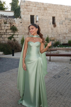 Elegant Green Sweetheart Mermaid Long Prom Dress Ideas, Evening Party Dresses, OLP1402