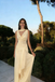 Modern Pale Yellow Cowl Neck Prom Dress Draped Waist Detail Sleek Silhouette,OLP2068