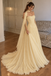 Fancy Yellow Strapless Ruched Chiffon A-Line Prom Dress,OLP2477