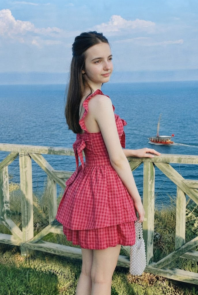 Modern Hot Pink  Bow-Tie Tiered Mini Homecoming Dress Pretty Party Sundress,HD1296