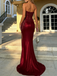 Sexy Red Sweetheart Mermaid Side Slit Long Prom Dress Ideas, Evening Party Dresses, OLP1688
