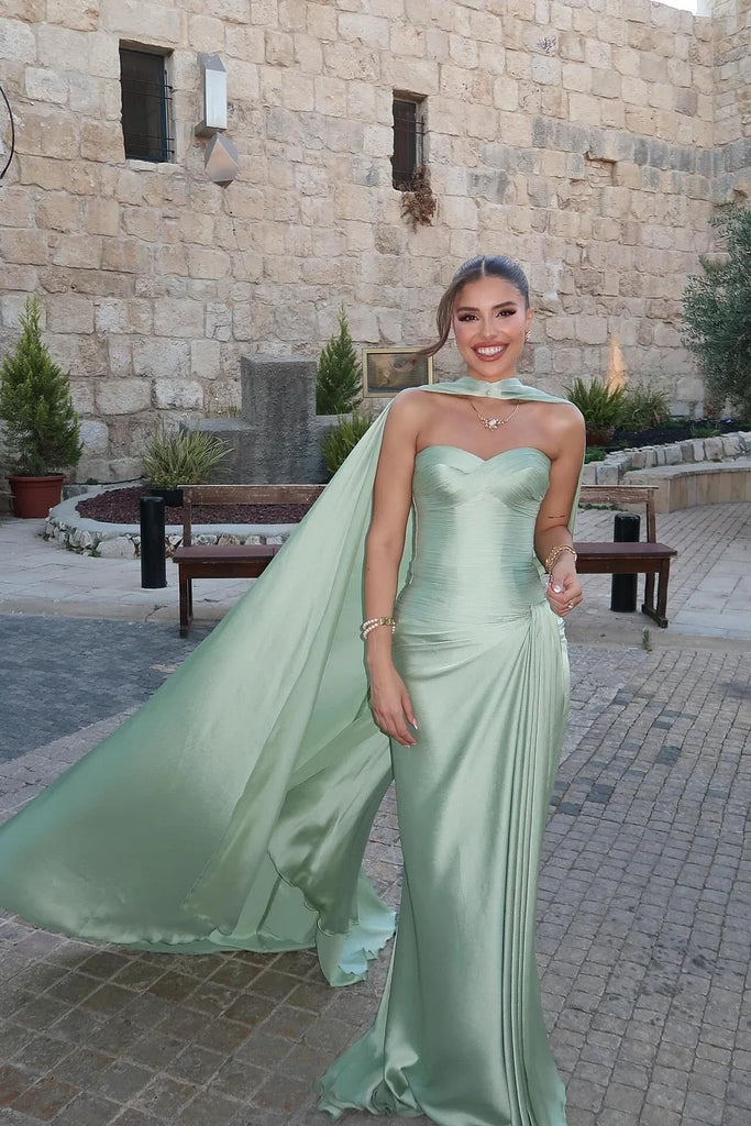 Elegant Green Sweetheart Mermaid Long Prom Dress Ideas, Evening Party Dresses, OLP1402