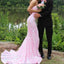 Fancy Pink Sequin Mermaid Prom Gown Sweetheart Neck Glittery Formal Dress,OLP1798