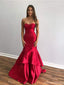 Gorgeous Red Sweetheart Mermaid Long Prom Dress Ideas, Evening Party Dresses, OLP1438
