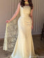 Elegant Yellow Sweetheart  Mermaid Long Prom Dress Ideas, Evening Party Dresses, OLP1425