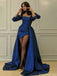 Unique Navy Blue Sweetheart Mermaid Long Prom Dress Ideas, Evening Party Dresses, OLP1613