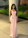 Classy Blush Pink Corset Prom Dress Strapless Ruched Jersey Mermaid Formal Gown,OLP1769