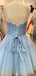 Elegant V-neck A-line Spaghetti Straps Tulle Short Homecoming Dresses Online, HD0687