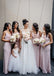 Elegant Spaghetti Straps Mermaid Blush Long Bridesmaid Dresses Online, BG690