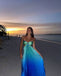 Colorful Sweetheart Sleeveless Mermaid Satin Evening Prom Dresses Online, OLP1036