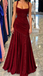 Stunning Burgundy Chiffon Mermaid Gala Gown Sleeveless Ruched Prom Dress,OLP2316