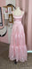Elegant Pink Spaghetti Strap Mermaid Long Prom Dress Ideas, Evening Party Dresses, OLP1476