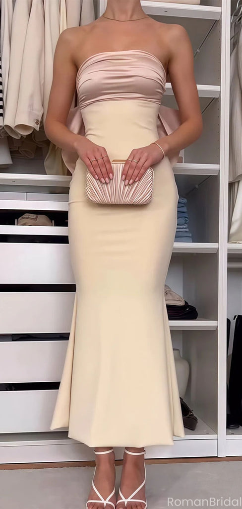 Elegant Champagne Sweetheart Mermaid Long Prom Dress Ideas, Evening Party Dresses, OLP1492