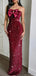 Sparkly Red Sweetheart Mermaid Long Prom Dress Ideas, Evening Party Dresses, OLP1541