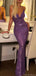 Sparkly Purple Spaghetti Strap Mermaid Long Prom Dress Ideas, Evening Party Dresses, OLP1669
