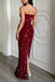Sparkly Red Sweetheart Mermaid Long Prom Dress Ideas, Evening Party Dresses, OLP1541
