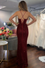 Sexy Burgundy Sequin Prom Dress Corset Bodice High Slit Glitter Mermaid Gown,OLP1863